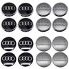 For Audi B5 Hub Caps Hot For Audi 4pcs 60/ 61/68/69mm Audi wheel hub center cover wheel badge is suitable for Audi TT RS A3A4A5A7A8S5 S6