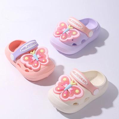 Letnie kapcie dziecięce dla dziewczynek Słodki motyl Księżniczka Codzienne klapki Buty Modne antypoślizgowe Dziecięce miękkie EVA Klapki plażowe