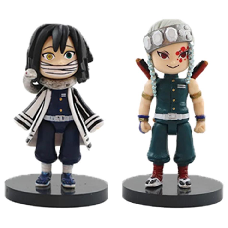 Q Posket Figure Wholesale Demon Slayer Mini Figurine 9Pcs/Sets Kimetsu No Yaiba Small PVC Dolls Desktop Decoration