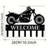 Metal Wall Art Motocross Coat Rack Painted Finish Entryway Organizer Holiday Gift