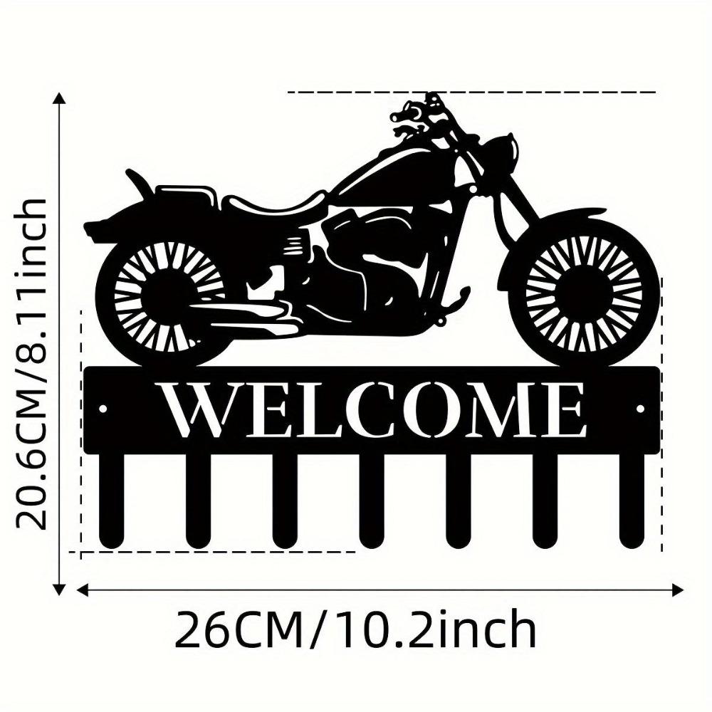 Metal Wall Art Motocross Coat Rack Painted Finish Entryway Organizer Holiday Gift