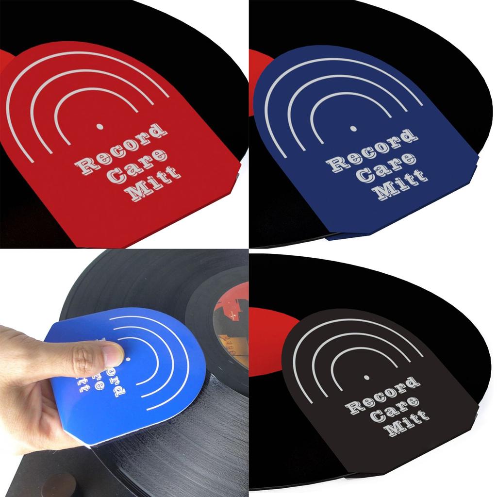 2 Pezzi Guanti per Pulizia Dischi in Vinile Manopola Puliscidischi Protezioni Antistatiche per la Manipolazione e la Conservazione di LP