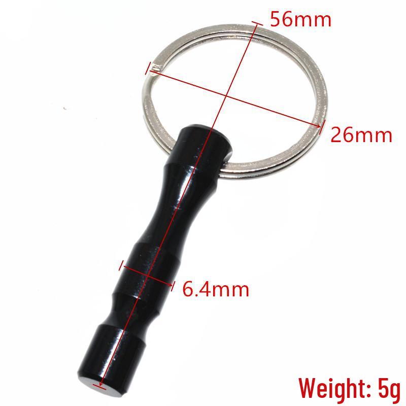 6-Piece Colorful Keychain Set: Extension Rods and Mountaineering Buckle with 1/4" Hex Drill Bit Storage Extension Rod