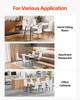 Modern Dining Room Accent Chairs Set of 4, Upholstered Leather Side Chair for Dining Tables, Space-Saving Kitchen Table Chair with Thick Cushions and