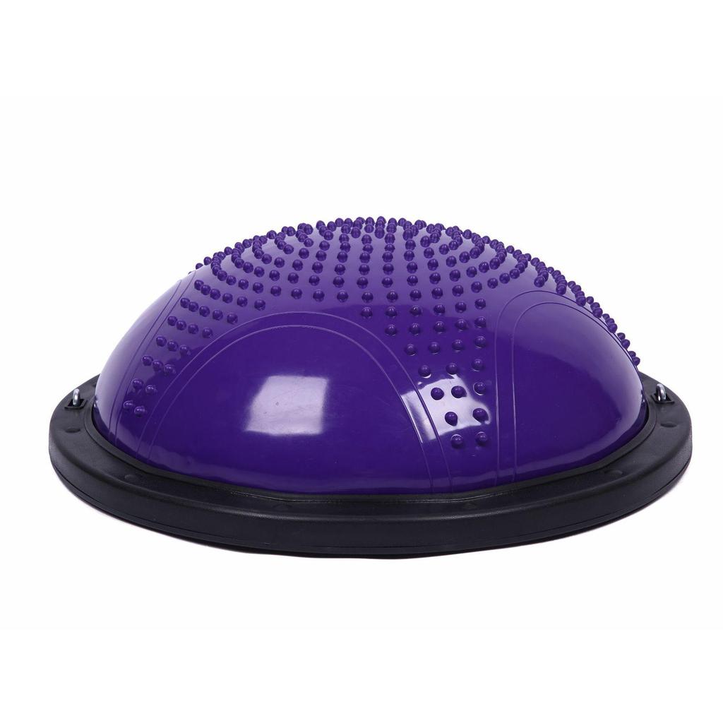 Yoga Semi-Circular Balance Ball: Thickened, Explosion-Proof Pilates Fitness Ball with Striped Wave Design.