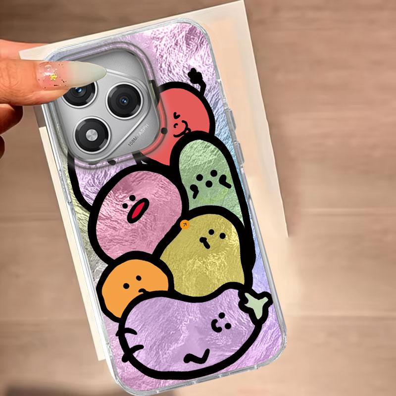 Case For Honor 400 Lite 200 Pro 200Lite X9c X9a X8b X8a 5G  Phone Cover Orange Cat Cartoon For Honor 200 Protective Silicone Bag