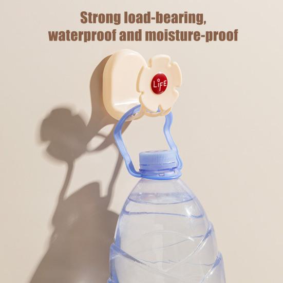 Stojan na houbičky a utěrky s bezzávrtným lepicím upevněním Kuchyňské a koupelnové dřezy Design s odtokem Květinový tvar Úložný organizér