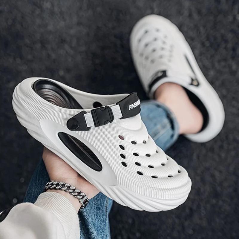 Sports Male Shoe with Platform Height Hole Shoes in Welcome Deal 39 Japanese Outdoor Luxury 2025 Clearance Sale Eva Men's Sandal
