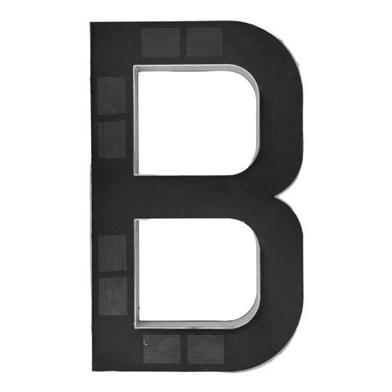 Solar House Number Sign 9-Inch LED Backlight Address Sign Auto On/Off Waterproof Solar LED Number Pendant No-Drill Installation Modern Address Plaque