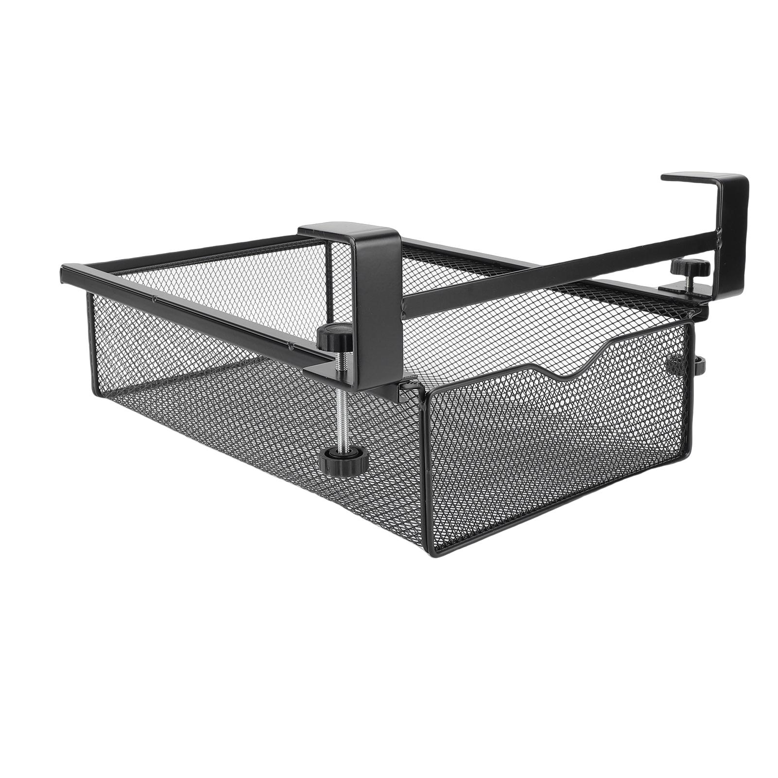 Under Desk Drawer Metal Slide Out Under Table Storage Tray for Classroom