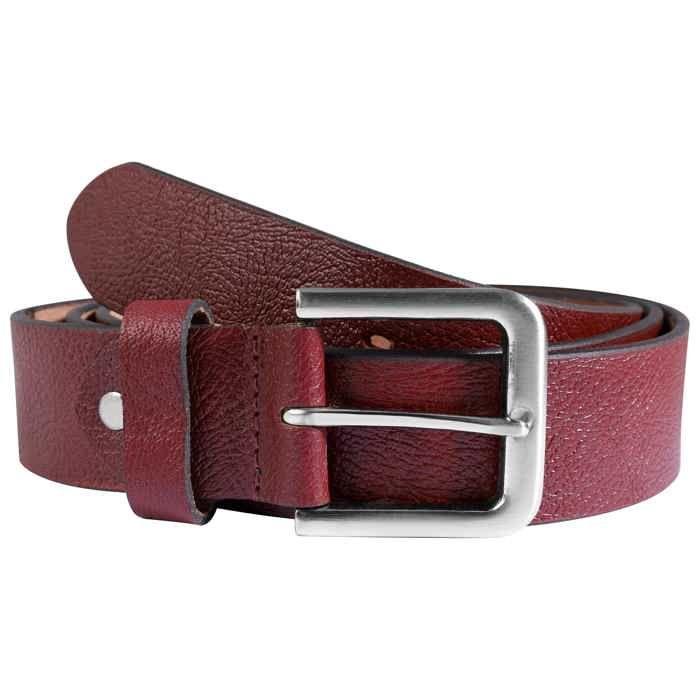 Belt - LEONARDO VERRELLI - LV0046 - Genuine Leather - Red - 120 Cm