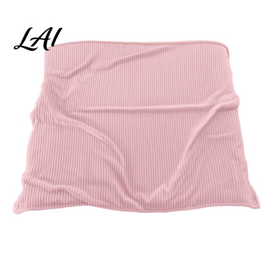 Skin Friendly Milk Velvet Throw Striped Fleece Blanket for Bed Ribbed Couch Thickened Warm Bed Soft Breathable Cozy Blankets Lightweight