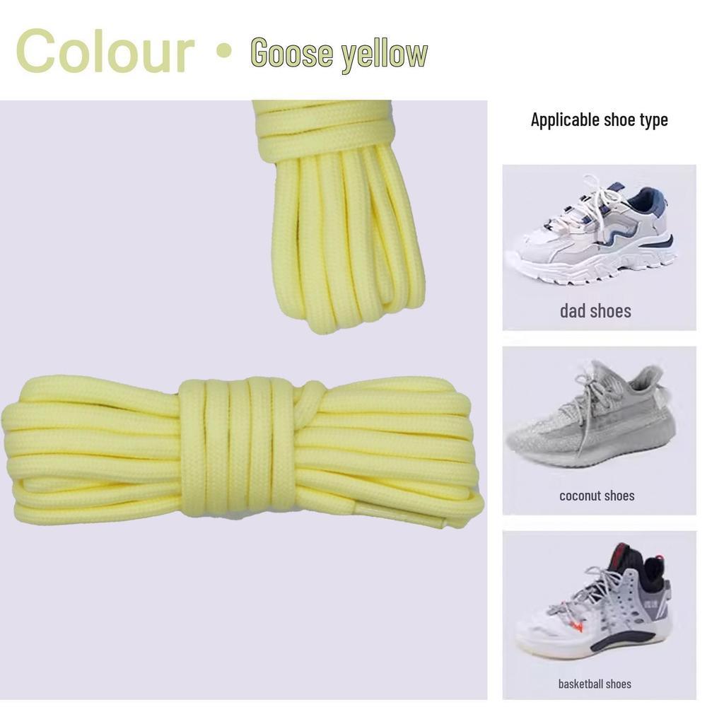 Unisex Martin Boots Shoelaces: Round, Thick Style In Grey, Black, or White for Casual and Dad Shoes.