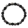 A Simple, Vintage-Style Magnetic Hematite Volcanic Stone Bracelet, Suitable For Both Men And Women.