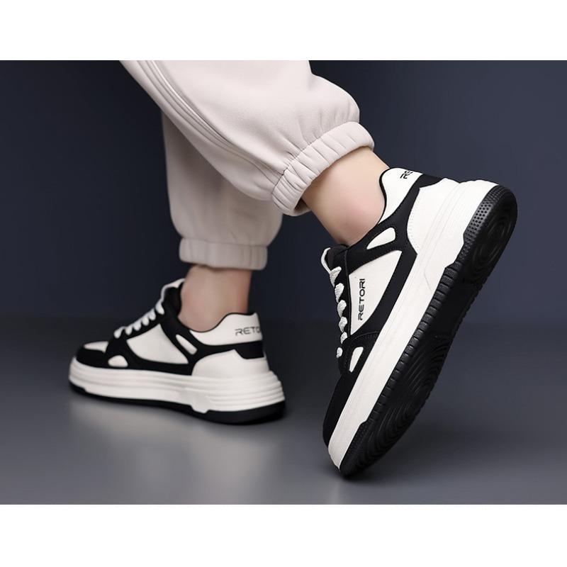 Fashion Cow Leather Men's Board Shoes New Designer Soft Sole Casual Spring Autumn Platform Sneakers for Men Fashion Sports Shoes Male