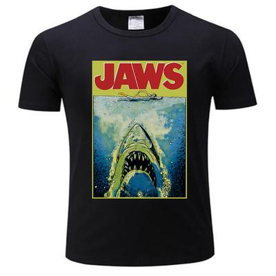 Trevco Tiburón Película Póster Retro Vintage Clásico Universal Studios Camiseta Gráfica para Hombre Adulto 100 % Algodón Camisetas para Hombre