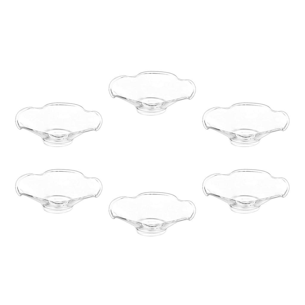 6x Glas Kerzentropfschutzscheiben Passend für 7/8 Zoll Spitzkerzen Klar Wachsfängerringe für Haushalt Party Kerzenscheinwache