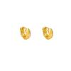 Korean simple diamond plain ring ear buckle women's retro personality versatile temperament fashion cold wind unique earrings earrings