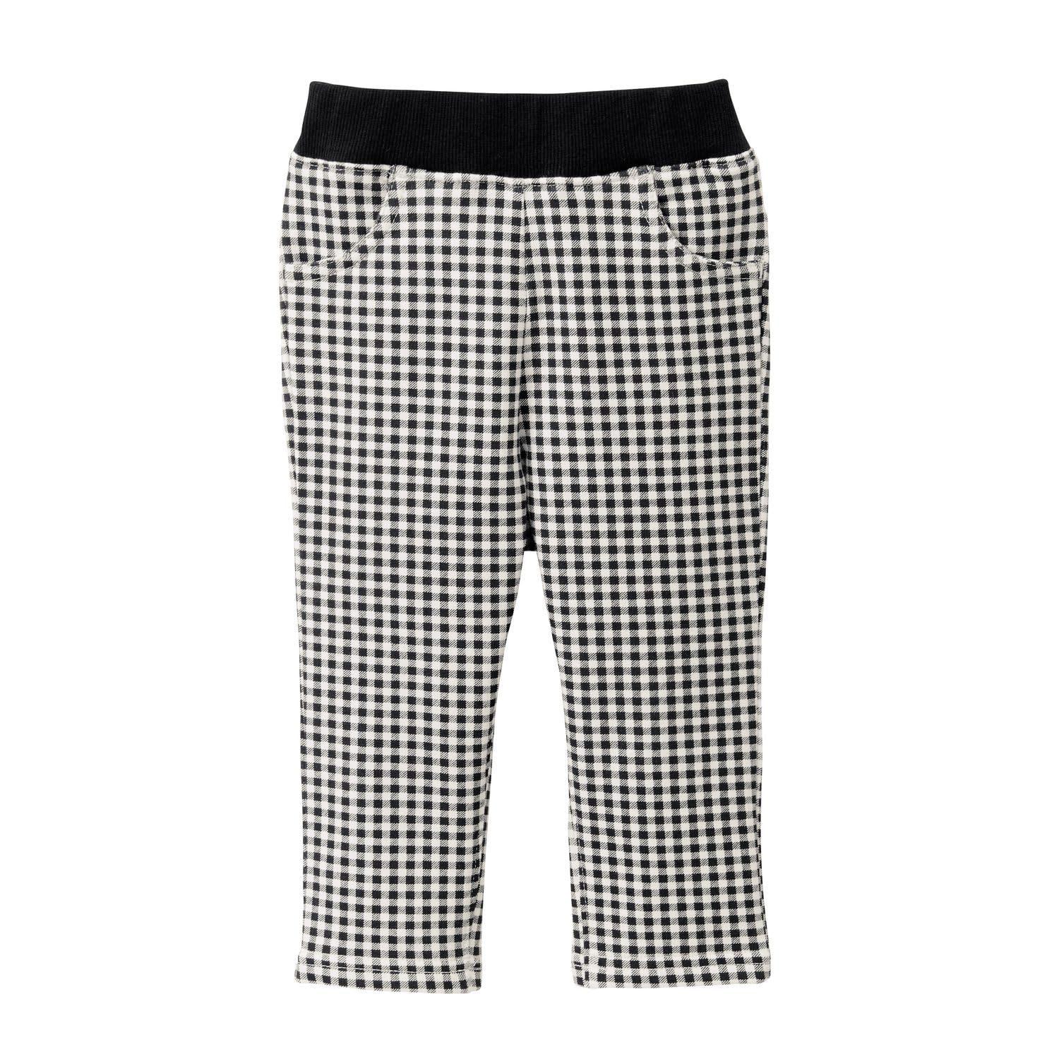 

MIKIHOUSE HOT BISCUITS Pants for Boys and Girls, Black and White, Size 120cm, 73-3212-493