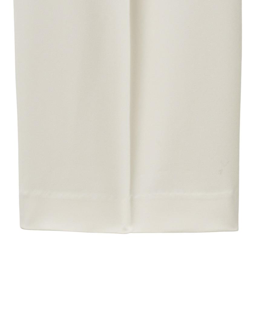 NOIRER Classic One-Pleat Wide Slacks (White)