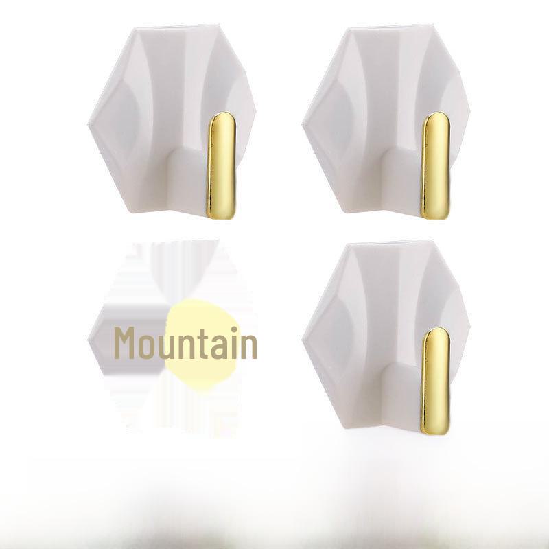 Geometric Punch-Free Sticky Hooks for Kitchen & Home - Key, Bag, Door Traceless Light Luxury Design