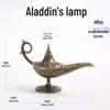 Aladdin's Lamp Alloy Incense Burner - Small Auspicious Cloud Design for Long-lasting Agarwood & Sandalwood Aromatherapy