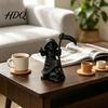Niche PLA Model 3D Printed Cute Grim Reaper Figurine Skeleton Little Statue with Small Desktop Decoration Scythe & Skull Base Funny Gothic Halloween