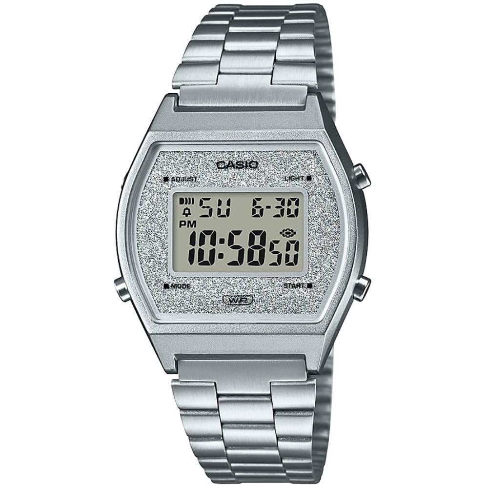 Casio Unisex Vintage Silver Digital Dial Silver Stainless Steel Band D186 B640WDG-7DF