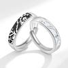 Bird And Fish Couple Rings Fashion Niche Design Adjustable Open Ring Set For Men And Women Unique Trendy Jewelry Pair