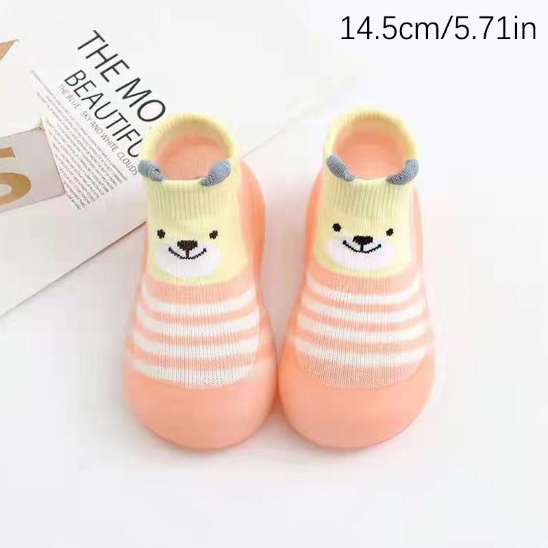 Weiche Baby-Kleinkindschuhe Baby-Kleinkindschuhe Bodensocken Schuhe Cartoon Kinder Rutschfeste Gummisohle Kleinkindschuhe Weich Gestrickt
