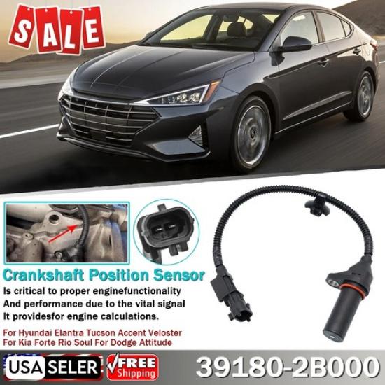 OEM 39180-2B000 Crankshaft Position Sensor Fits Hyundai Veloster Elantra Accent