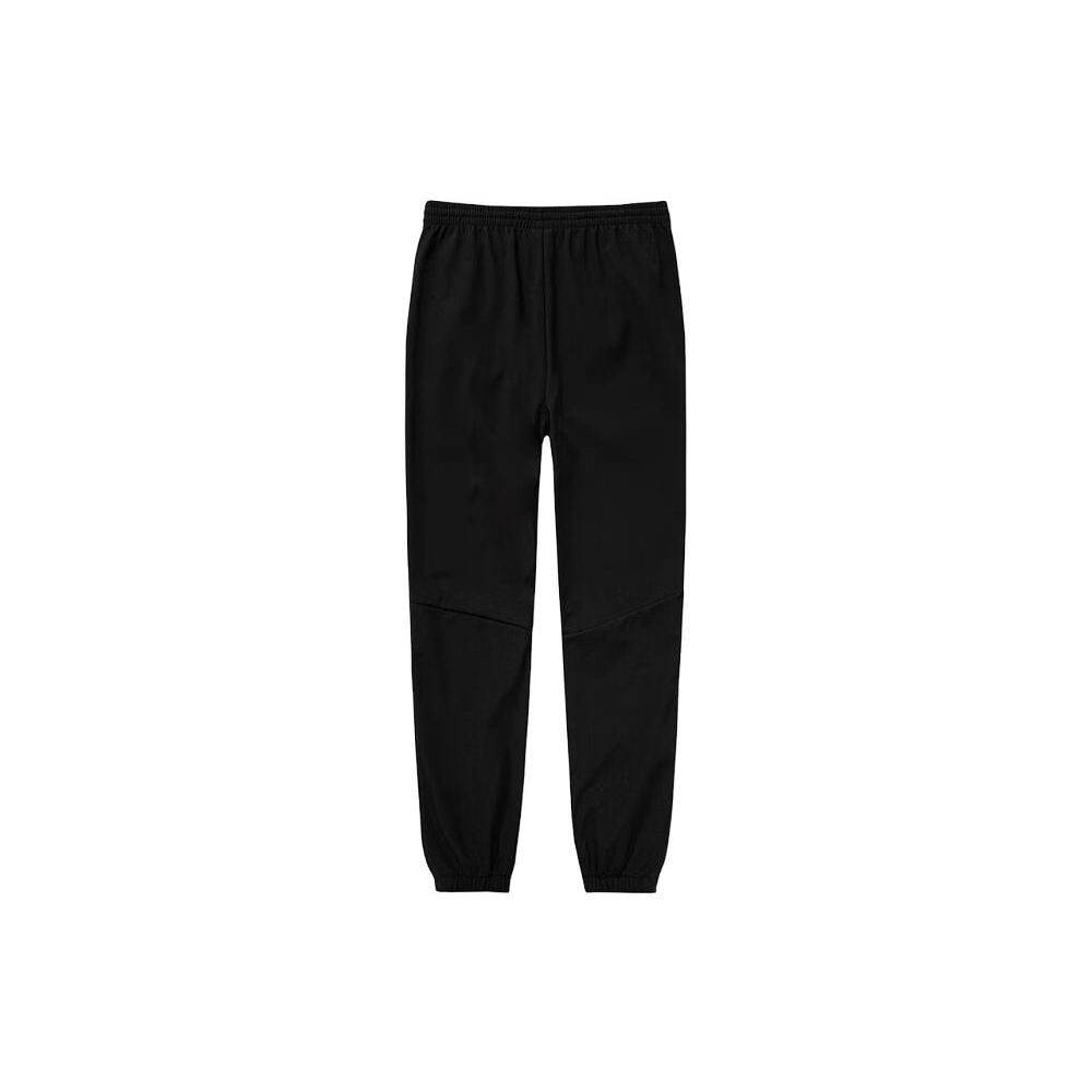 Li Ning Sports Lifestyle Series Solid Color Regular Fit Zipper Pocket Waist Elastic Cuff Knitted Sweatpants Men Bottoms Black AYKSC71-1