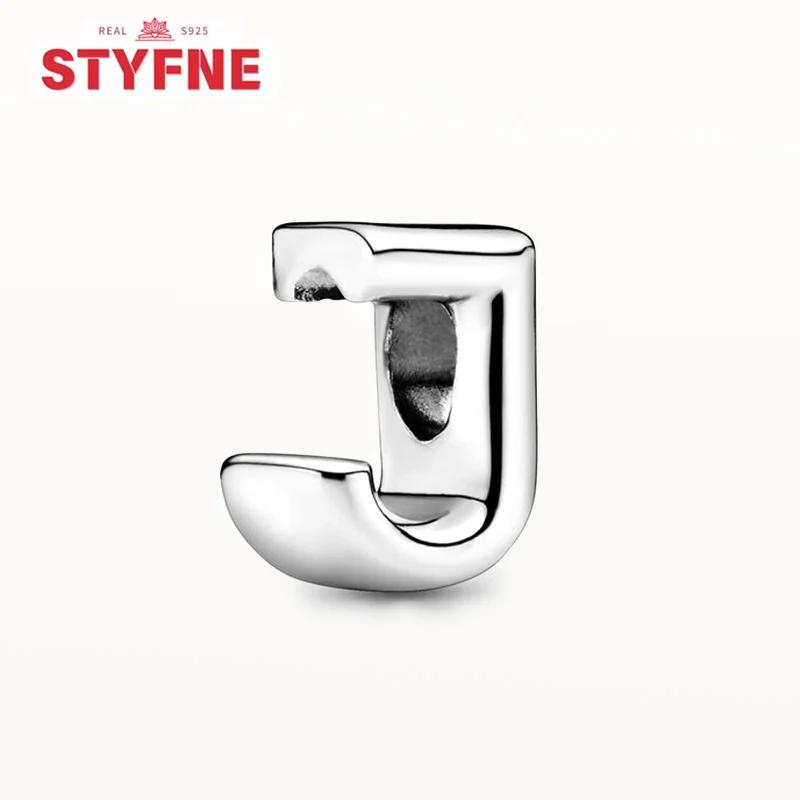 Silber 925 Alphabet-Anhänger A-Z 26 Buchstaben Feine Perlen für DIY Schmuckherstellung Geschenke für Frauen Armband