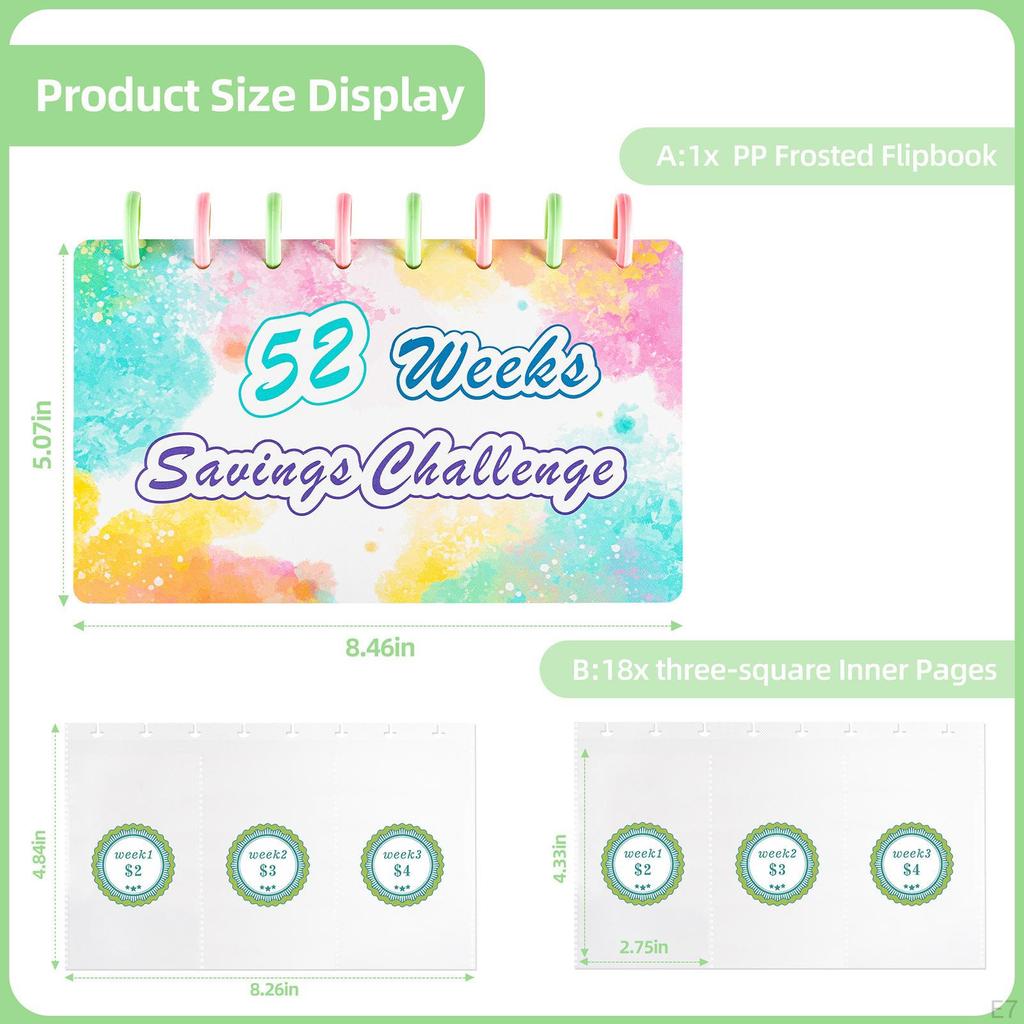 52-tygodniowe wyzwanie oszczędzania pieniędzy Segregator Budżet na gotówkę Planer Walentynki