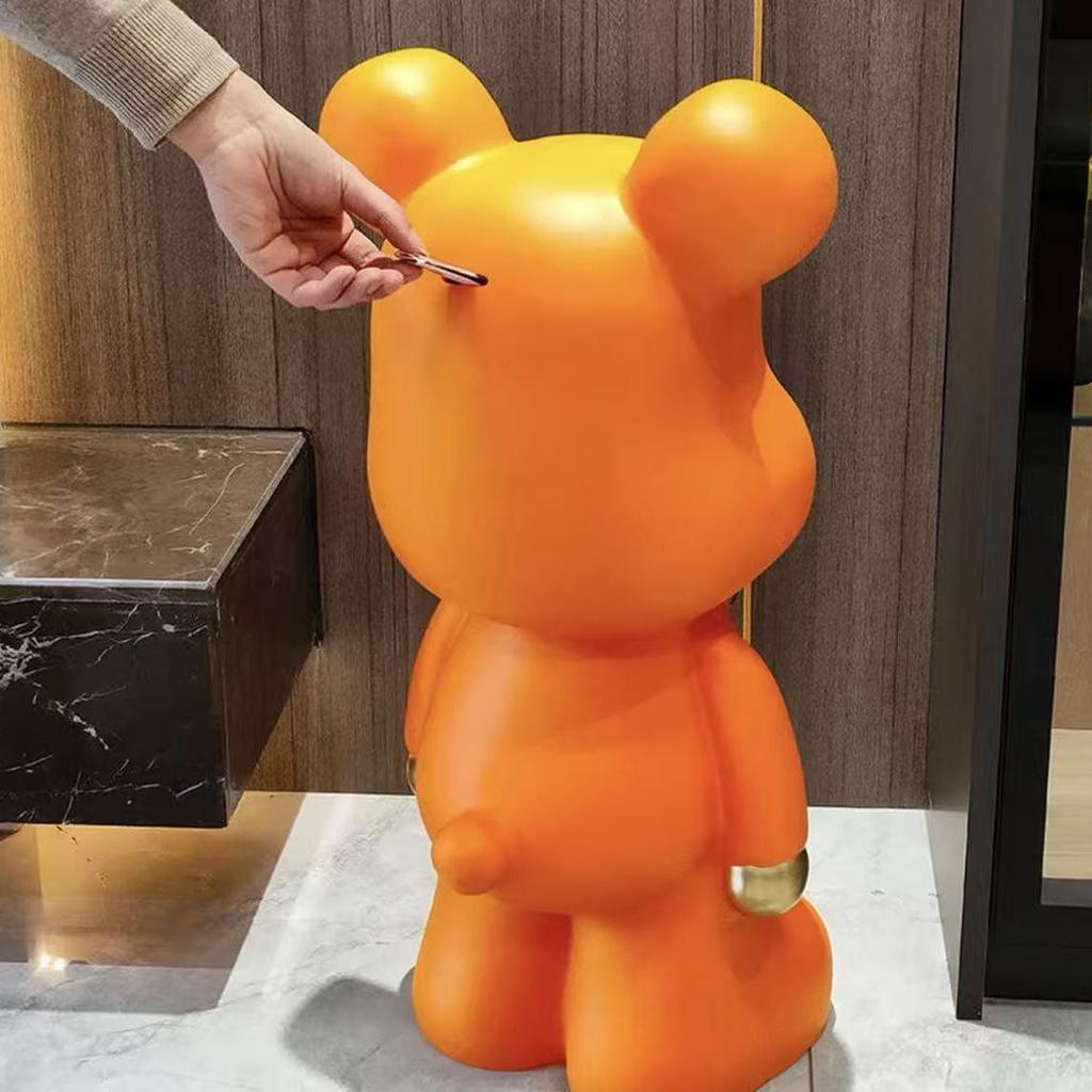 Luxury Large Capacity Bear Piggy Bank for Kids - Decorative Living Room Ornament