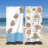 Cartoon Capybara Cute Towel Soft Pool Gift For Travel Gym Shower Camping Quick Dry Sports Large Beach Towels