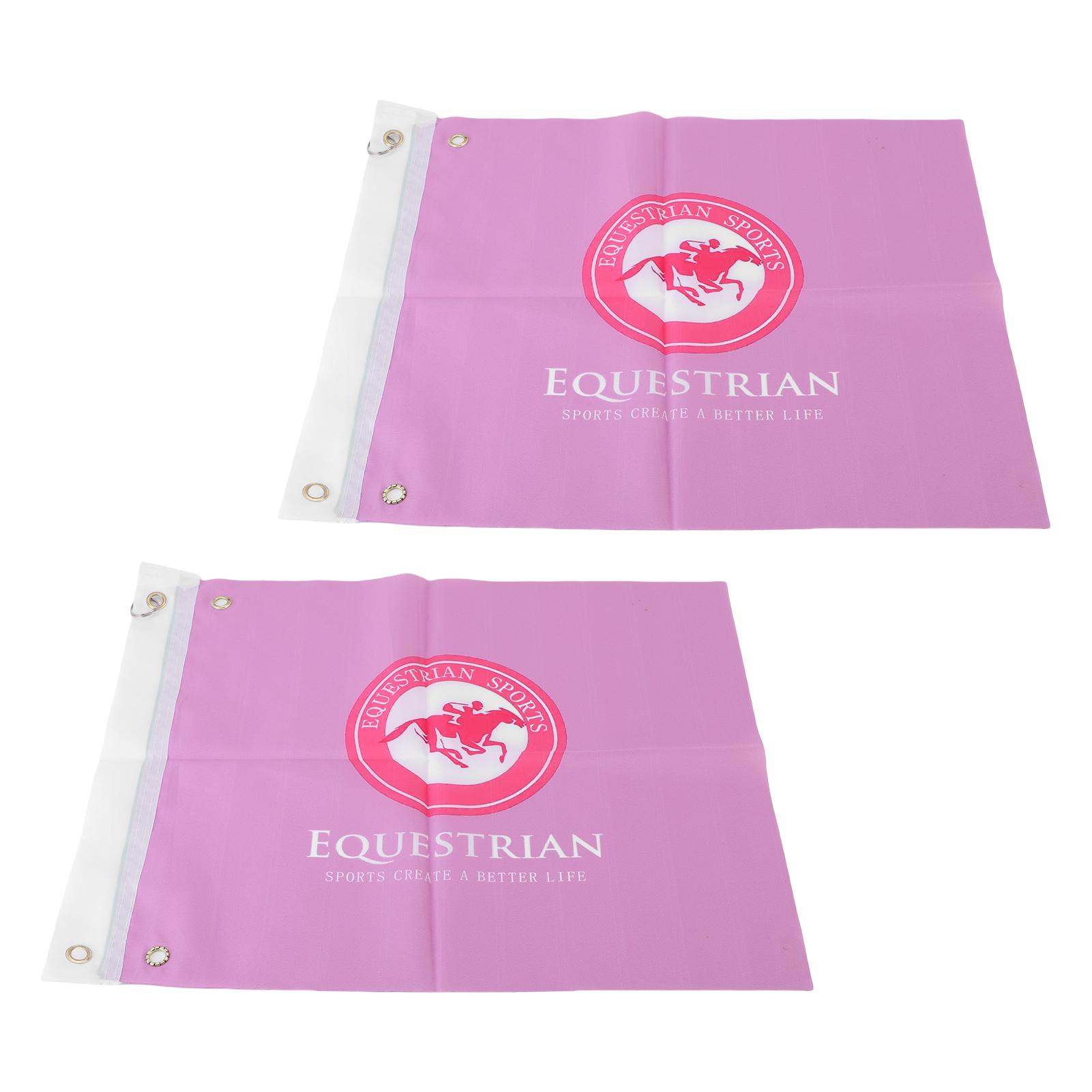 2PCS Equestrian Training Flag Professional Equestrian Sports Flag for Outdoor Horse Riding Racing