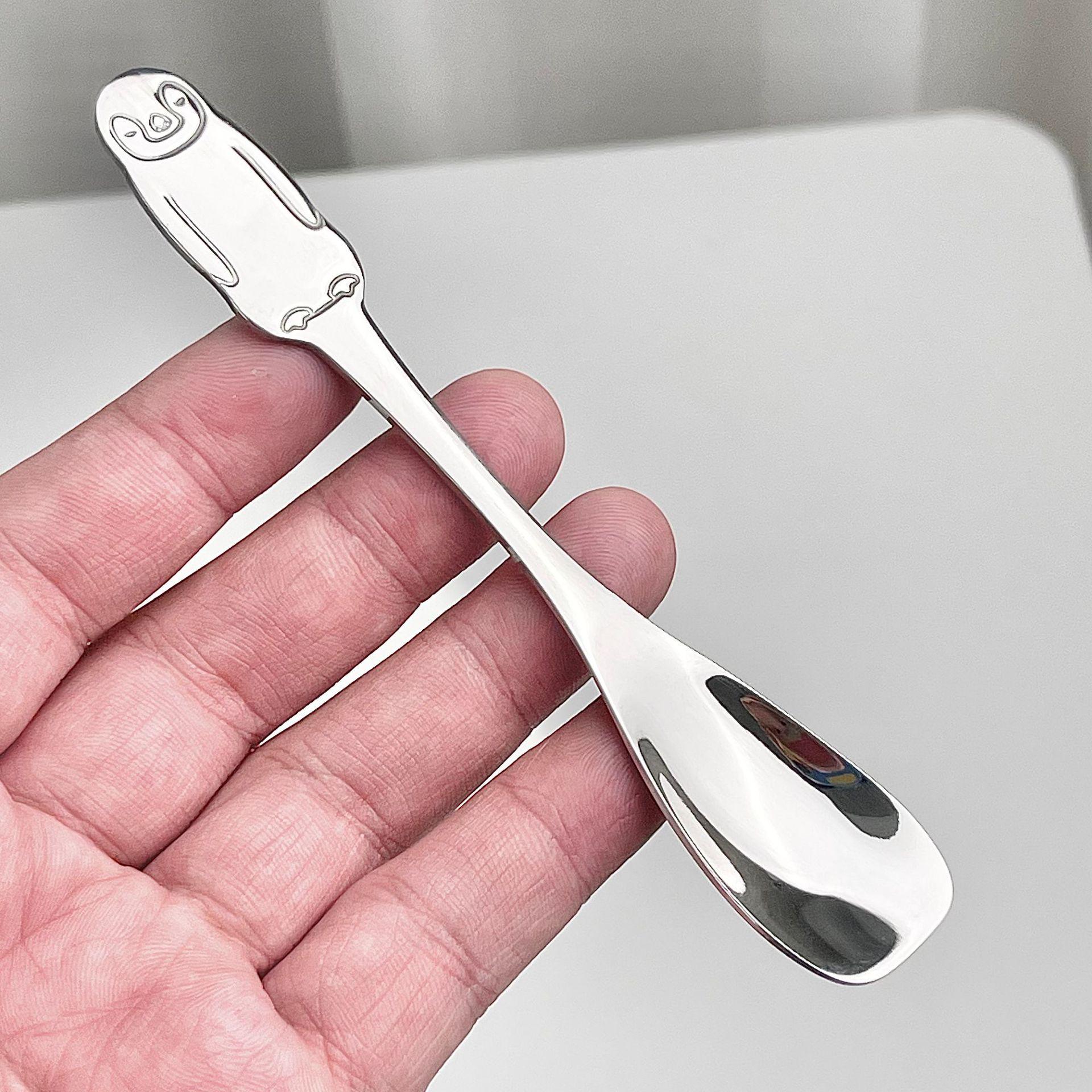 Jia Dian Нержавеющая сталь 304 Мультяшная ложка для мороженого и десертов