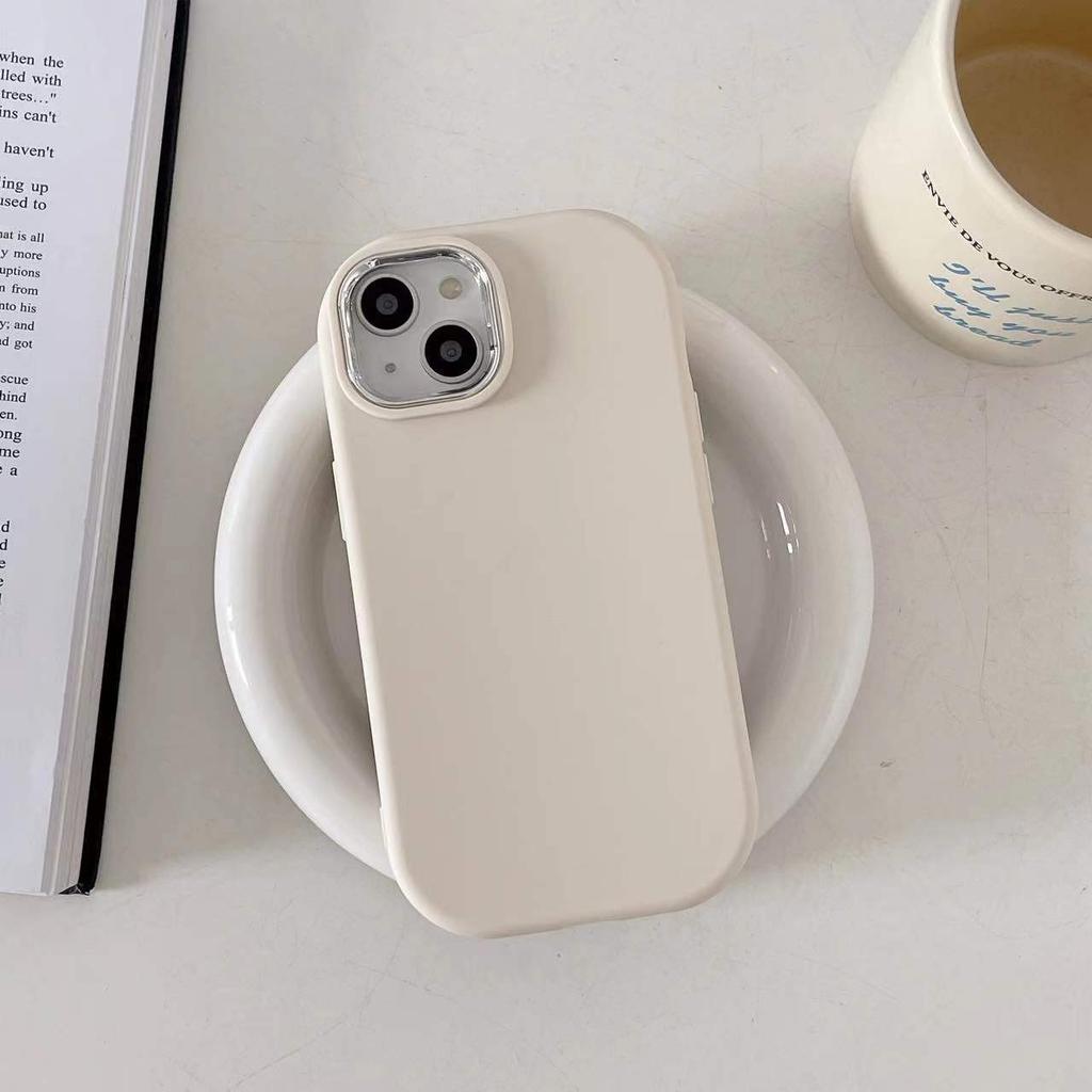 Solid Color Fat Dundo Is Suitable for IPhone15 Simple 16promax Mobile Phone Case 14/13pro Anti-fall 12 Electroplating