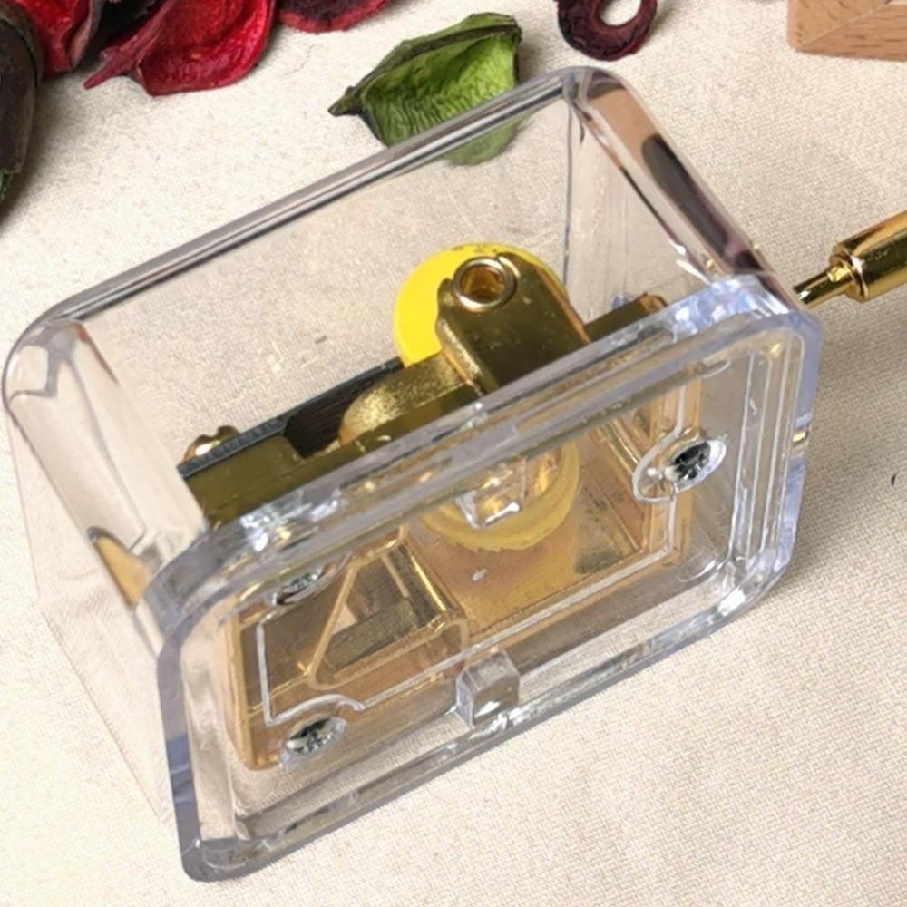 Plastic Music Bell Gold-Plated Music Box Movement Creative Hand-Cranked Music Box  Graduation Gift