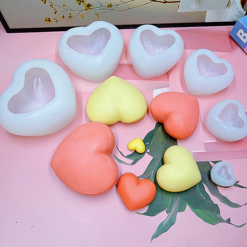 Heart-Shaped Aromatherapy Candle & Mousse Cake Silicone Mold