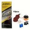 DIY Headlight Repair Kit, Car Headlight Update Polish, with Sand Tray, Cleaning Paste and Protective Liquid, Cleaner Refurbisher
