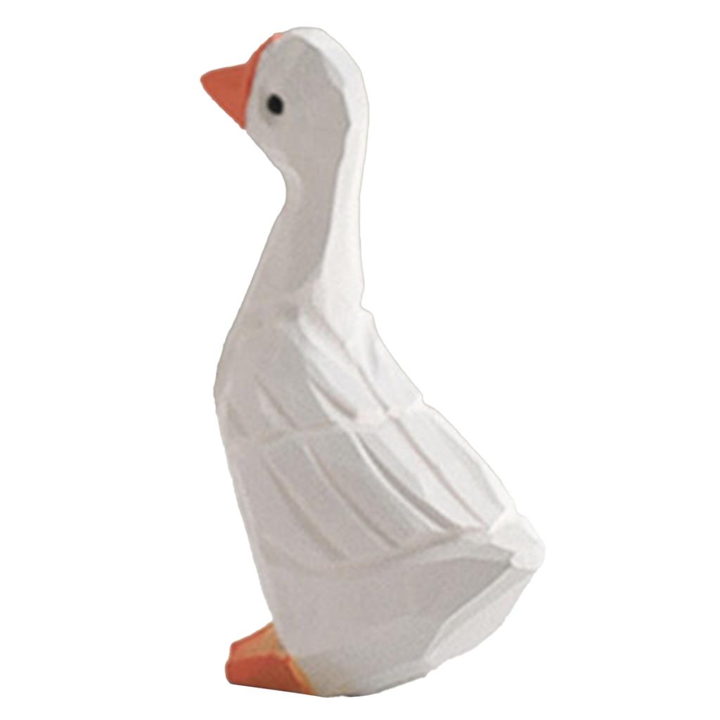 Weiße Entenornamente Gips Lebensechte Entenfigur Dekoration für Zuhause Shooting-Requisiten