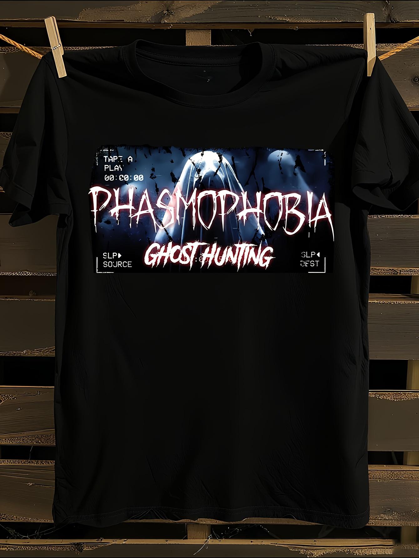 Funny Phasmophobia Ghost Hunting Graphic Tshirt XXXL