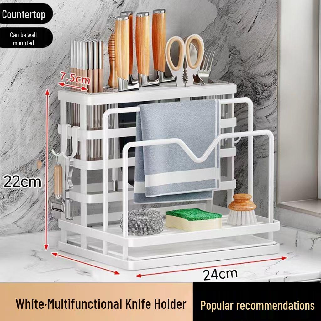 Multifunktionaler Küchenmesser-, Essstäbchen- und Schneidebretthalter