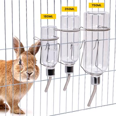 180/350/750ML Plastik Kaninchen Trinkflasche Hamsterkäfig Wasserflasche Spender Für Hase Meerschweinchen Eichhörnchen Kleintier Futterspender