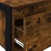 Side Table Smoked Oak 100 x 36 x 75 cm Engineered Wood
