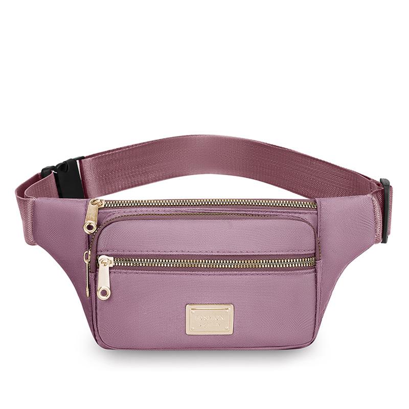 

Мобильная поясная сумка, Подходит как для женщин, так и для мужчин, Большая вместимость, Практичная, Водонепроницаемая ткань Оксфорд, Маленький рюкзак через плечо розовый