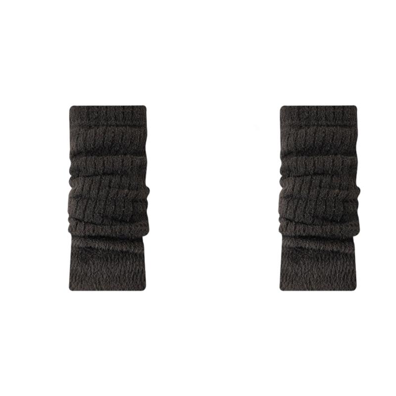 Thicken Knitted Half Finger Arm Covers Breathable Arm Protectors Warm Arm Sleeves For Work Sport Daily Activity