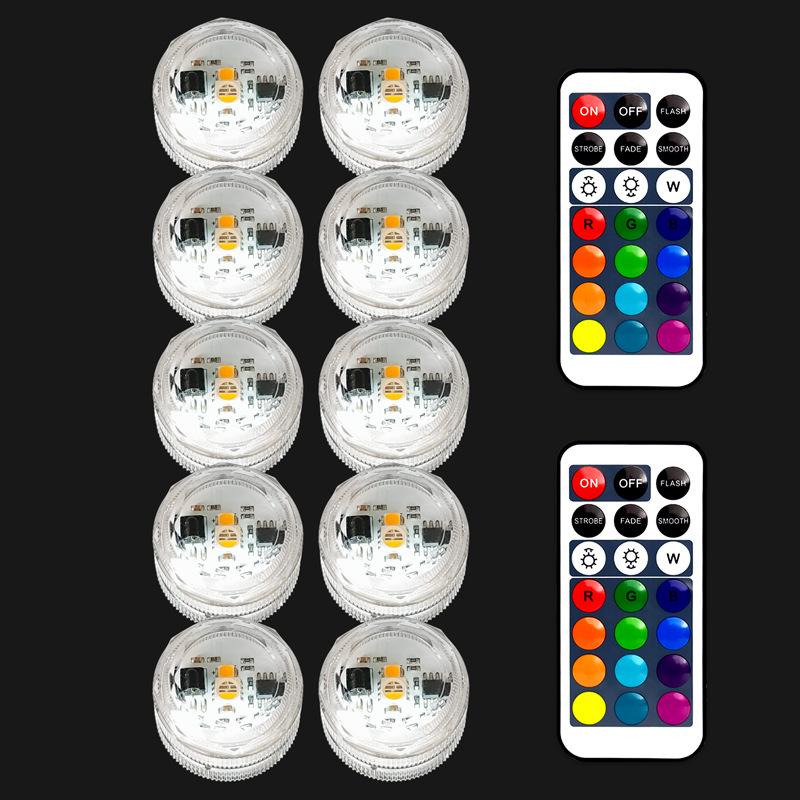Knob-Control LED Submersible Candle Light: 40-Hour Colorful Aquarium Decor